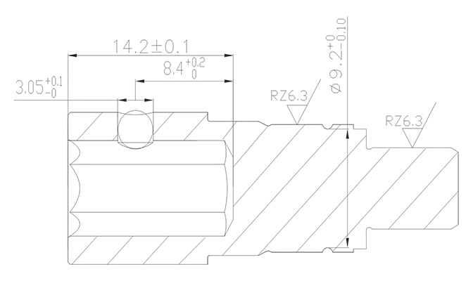 Hexagon socket Spindle,AISI1015,Transmission Output Shaft