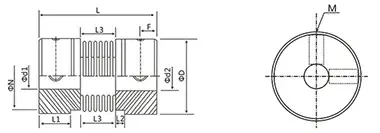 JR თუთია Hubs Bellows დაწყვილება მოქნილი Shaft Couplings