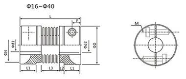 JRCG SUS304 Bellows Coupling Flexible Shaft Couplings