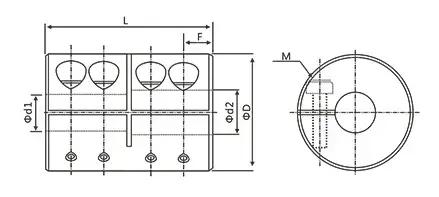 I-JWCG SUS304 High Rigidity Rigid Coupling Shaft Coupling