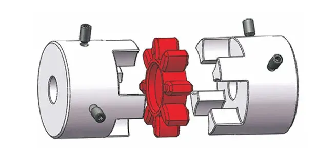 ʻO JWF Aluminum Jaw Coupling Hubs Flexible Shaft Coupling