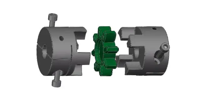 JWFCS 45# Hubs Jaw Coupling Flexible Shaft Coupling