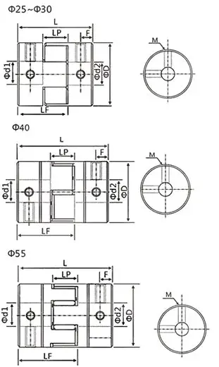 JWFG SUS304 Hubs Haɗaɗɗen Haɗaɗɗen Shaft Mai Sauƙi