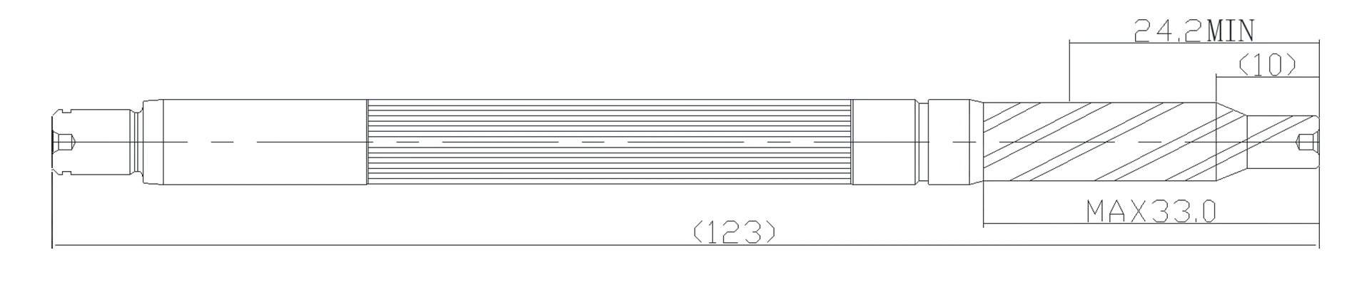 DP28 SCM440 JIS5 모터 샤프트 전동 공구 액세서리