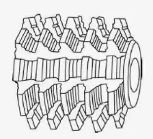 Full corrugated type, corrugated front and back staggered